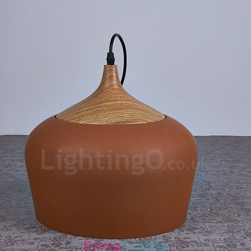 1 Lehká moderní současná závěsná lampa s bílým červeným modrým odstínem