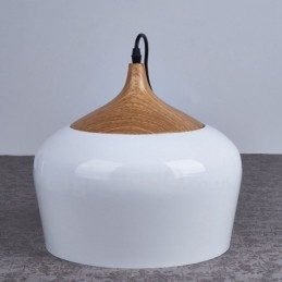 1 Lehká moderní současná závěsná lampa s bílým červeným modrým odstínem
