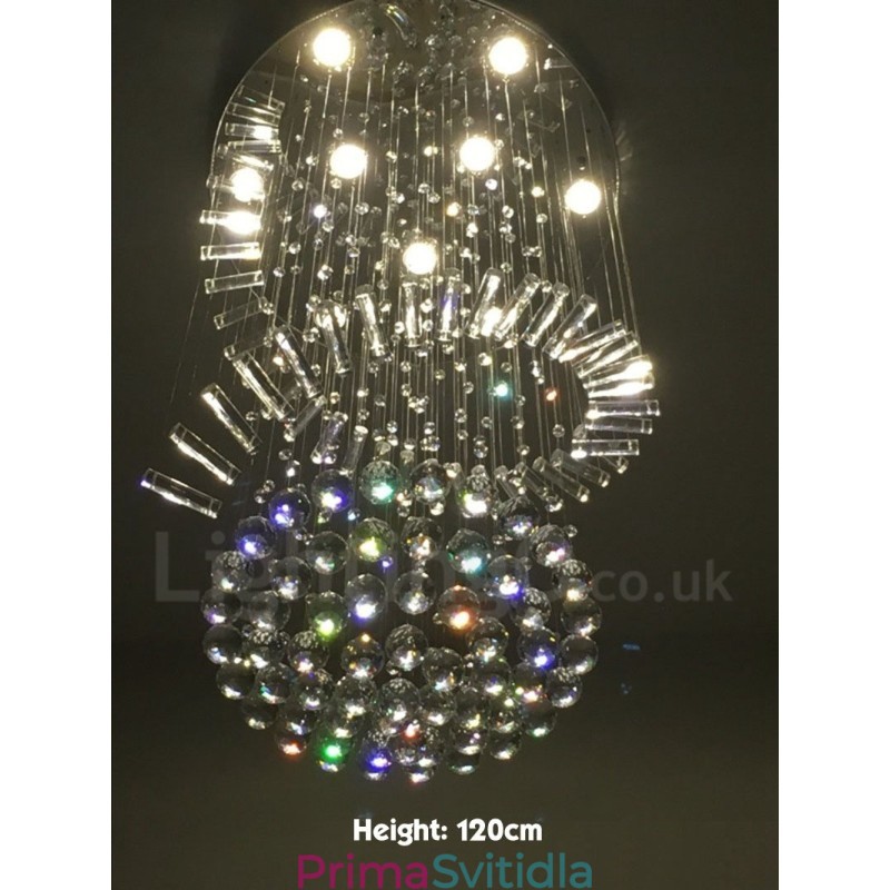 9 světel Moderní K9 Crystal stropní závěsné světlo Vnitřní lustr Osvětlovací lampy