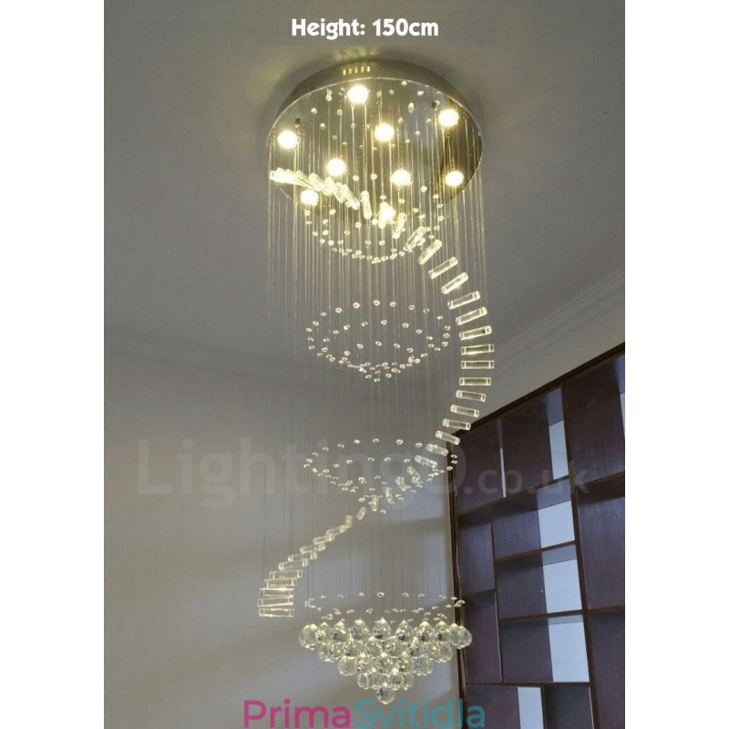 9 světel Moderní K9 Crystal stropní závěsné světlo Vnitřní lustr Osvětlovací lampy