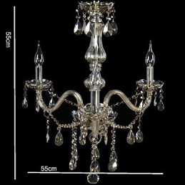 3 světla Luxusní křišťálový lustr Cognac Color K9 Crystal Lustr