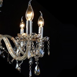 3 světla Luxusní křišťálový lustr Cognac Color K9 Crystal Lustr