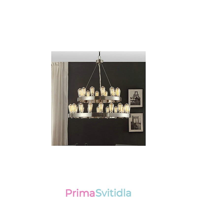 Vintage mini styl chromový kovový lustr