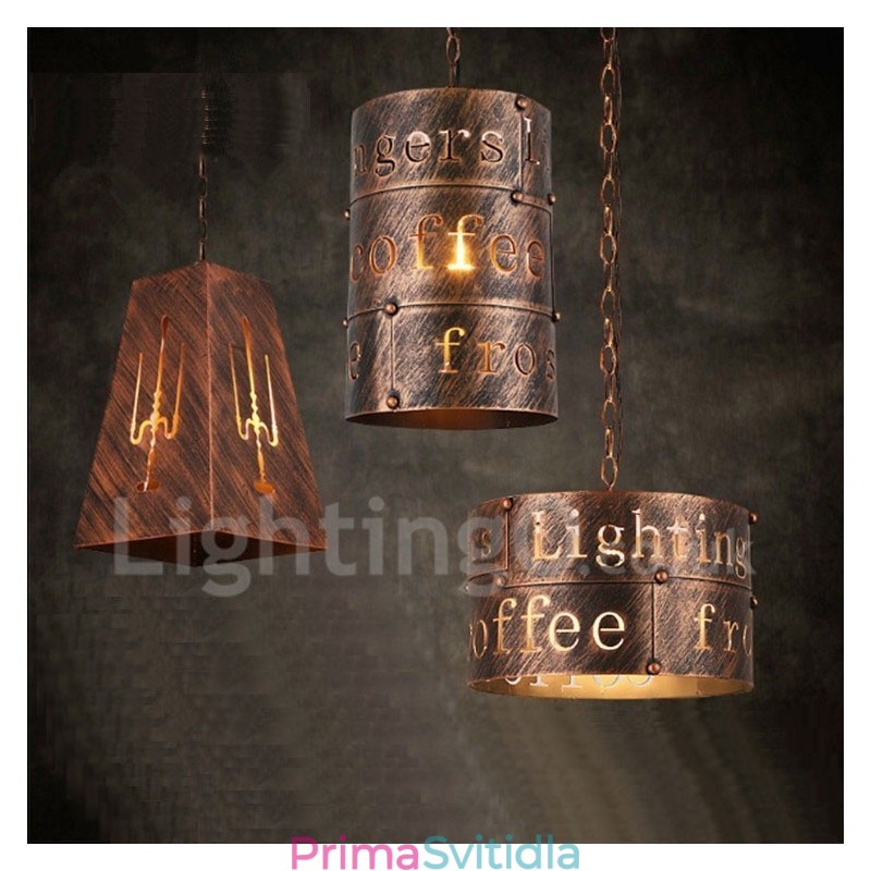 1 Light Retro Vintage Pendant Light Cafe House Závěsná lampa
