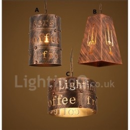 1 Light Retro Vintage Pendant Light Cafe House Závěsná lampa