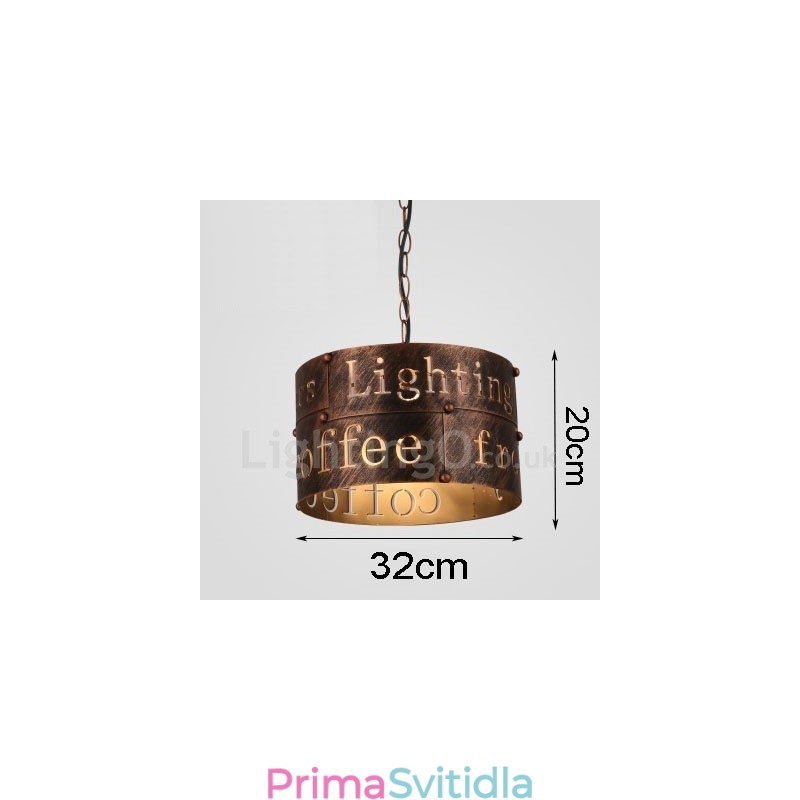 1 Light Retro Vintage Pendant Light Cafe House Závěsná lampa