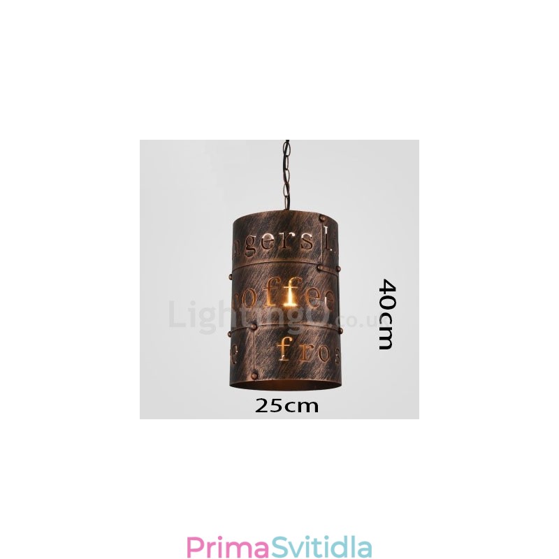 1 Light Retro Vintage Pendant Light Cafe House Závěsná lampa