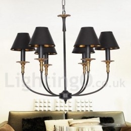6 Lehký rustikální moderní lustr ve stylu svíčky v retro stylu
