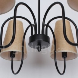6 Light Retro Contemporary Candle Style Lustr