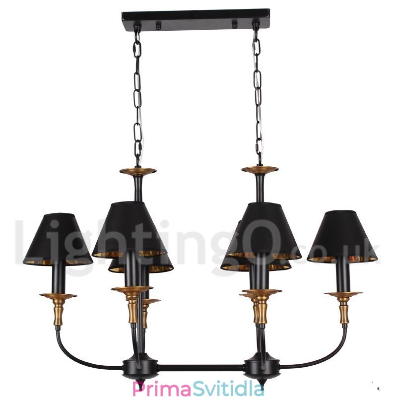 6 Light Retro Contemporary Candle Style Luster