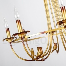 8 Lehký rustikální lustr ve stylu retro svíček