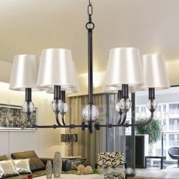 6 Lehký rustikální moderní lustr ve stylu svíčky v retro stylu