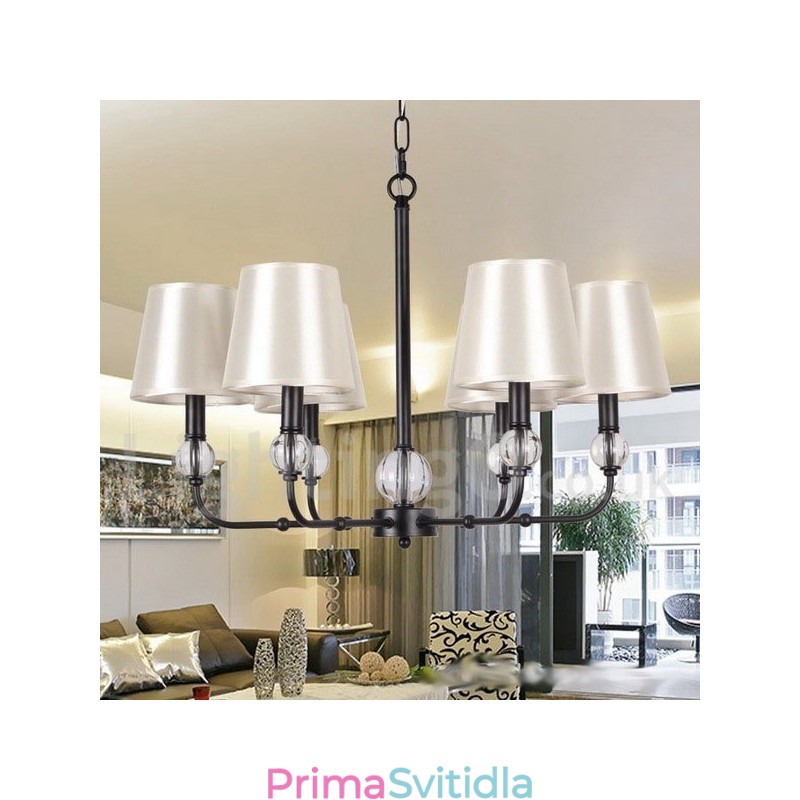6 Lehký rustikální moderní lustr ve stylu svíčky v retro stylu
