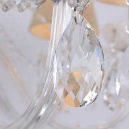 6 Světle bílý lustr K9 Crystal Candle Style