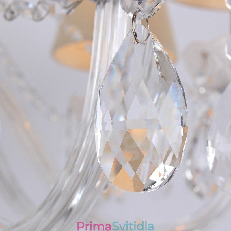 6 Světle bílý lustr K9 Crystal Candle Style