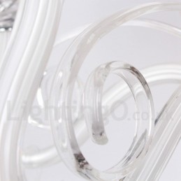 8 Light White Contemporary K9 Crystal Candle Style Lustr