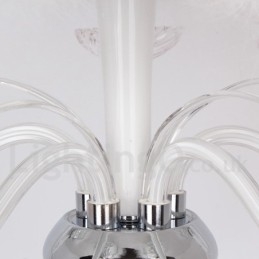 5 Light White Contemporary K9 Crystal Candle Style Lustr