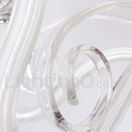 5 Light White Contemporary K9 Crystal Candle Style Lustr