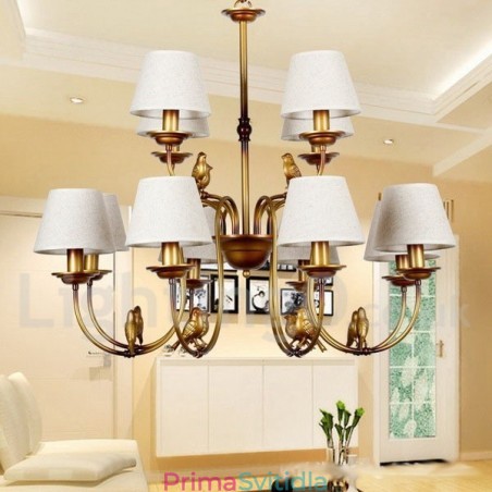12 Lehký moderní moderní rustikální lustr ve stylu retro svíček 12 Lehký moderní moderní rustikální lustr ve stylu retro svíček