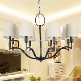 8 Lehký moderní lustr ve stylu svíček