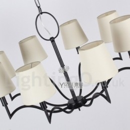 8 Lehký moderní lustr ve stylu svíček