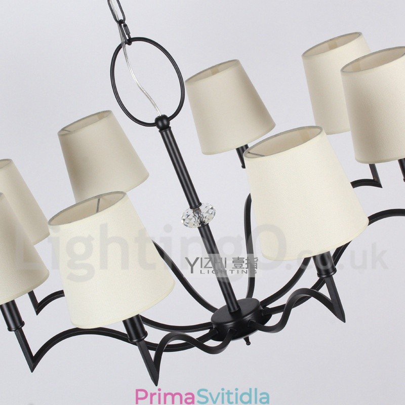 8 Lehký moderní lustr ve stylu svíček