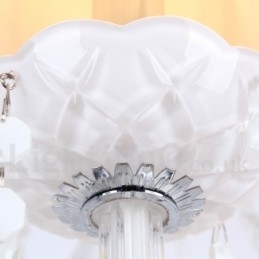 6 Světle bílý lustr K9 Crystal Candle Style