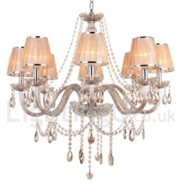 8 Light K9 Crystal Candle Style Lustr