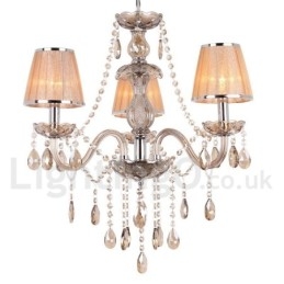 3 Light K9 Crystal Candle Style Lustr