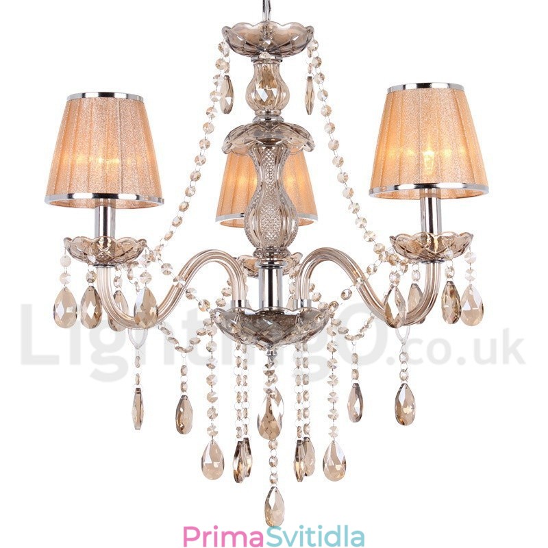 3 Light K9 Crystal Candle Style Lustr