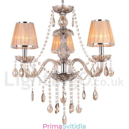 3 Light K9 Crystal Candle Style Lustr 3 Light K9 Crystal Candle Style Lustr