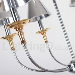 8 Lehký moderní lustr ve stylu chromové svíčky