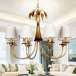 8 Lehký moderní moderní rustikální lustr ve stylu svíčky