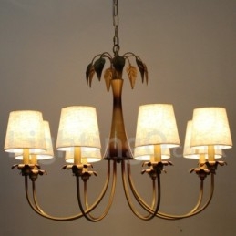 8 Lehký moderní moderní rustikální lustr ve stylu svíčky
