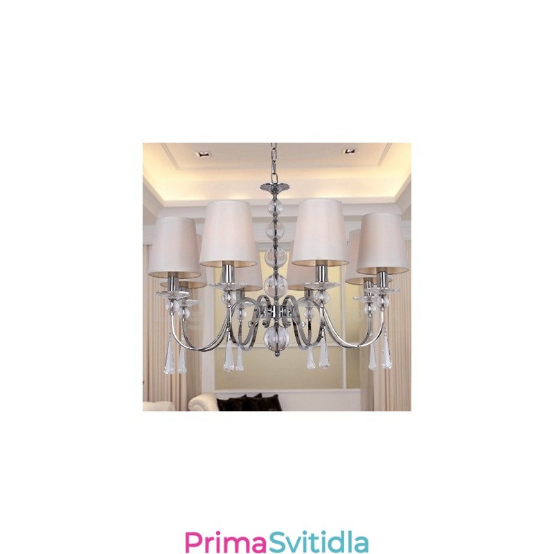 8 Light Contemporary K9 Crystal Candle Style Lustr