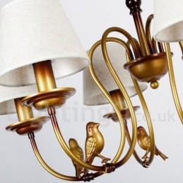 6 Lehký moderní moderní rustikální lustr ve stylu retro svíček