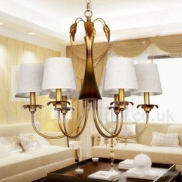 6 Lehký moderní moderní rustikální lustr ve stylu svíčky