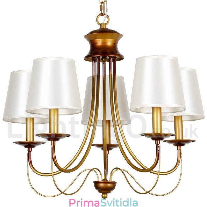 5 Lehký rustikální lustr ve středomořském moderním současném stylu se svíčkou