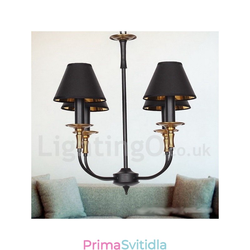 4 Light Retro Contemporary Candle Style Luster