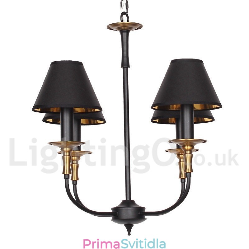 4 Light Retro Contemporary Candle Style Luster