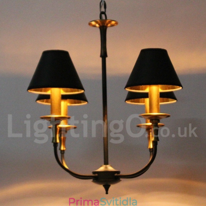 4 Light Retro Contemporary Candle Style Luster