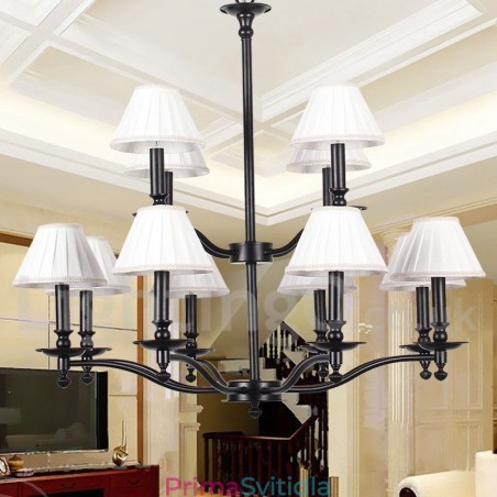 12 Light Retro 2 Tier Large Lustr Lustr ve stylu svíčky 12 Light Retro 2 Tier Large Lustr Lustr ve stylu svíčky
