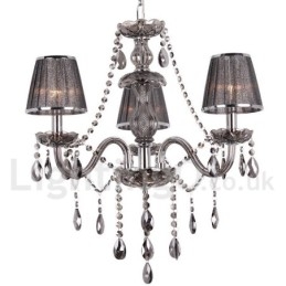 3 Light K9 Crystal Candle Style Lustr