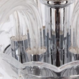 6 Light Contemporary K9 Crystal Candle Style Lustr