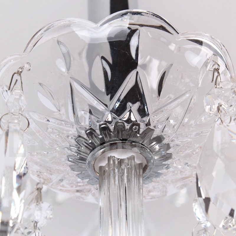 8 Light Contemporary K9 Crystal Candle Style Lustr