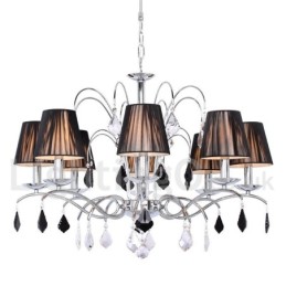 8 Light Contemporary K9 Crystal Candle Style Lustr