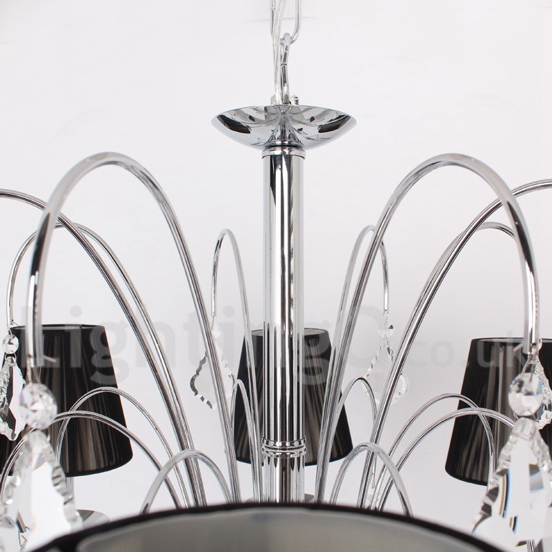 8 Light Contemporary K9 Crystal Candle Style Lustr