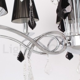 8 Light Contemporary K9 Crystal Candle Style Lustr
