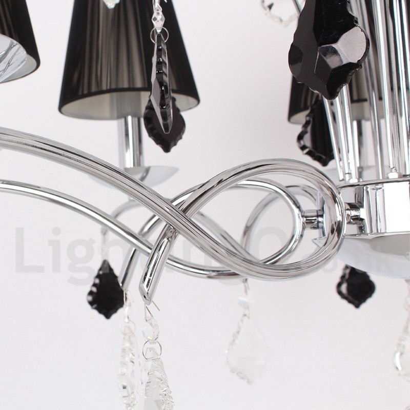 8 Light Contemporary K9 Crystal Candle Style Lustr