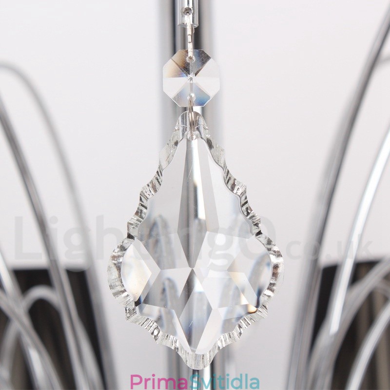 5 Light Contemporary K9 Crystal Candle Style Lustr